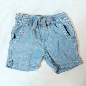 Garanimals Baby Girl Light Blue Denim Shorts Pull Up - Size 12 Months